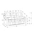 MN-C948P23418    Reclining Sofa, 3 Seater, 70" Wide, Power Recliner, Small, Usb Port Included, Transitional