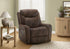 MN-C948P31061    Reclining Chair, Power Recliner, 37" Wide, Glider, Swivel, Faux Leather, Usb Ports Included, Brown Leather-look, Transitional