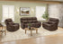 MN-988P33061    Reclining Sofa, Power Recliner, 3 Seater, 83" Wide, Usb Port Included, Faux Leather, Brown Leather-look, Transitional