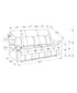 MN-988P33061    Reclining Sofa, Power Recliner, 3 Seater, 83" Wide, Usb Port Included, Faux Leather, Brown Leather-look, Transitional