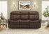 MN-988P33061    Reclining Sofa, Power Recliner, 3 Seater, 83" Wide, Usb Port Included, Faux Leather, Brown Leather-look, Transitional