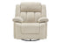 MN-998P41102    Reclining Chair, 39" Wide, Power Recliner, Glider, Swivel, Oversized, Upholstered, Usb Ports Included, Beige Fabric, Transitional
