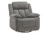 MN-108P41453    Reclining Chair, 39" Wide, Power Recliner, Glider, Swivel, Oversized, Upholstered, Usb Ports Included, Light Grey Fabric, Transitional
