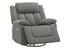 MN-108P41453    Reclining Chair, 39" Wide, Power Recliner, Glider, Swivel, Oversized, Upholstered, Usb Ports Included, Light Grey Fabric, Transitional
