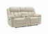 MN-118P42102    Reclining Love Seat, Power Recliner, 2 Seater, 63" Wide, Upholstered, Beige Fabric, Transitional