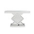 AF-90068 Console Table, 48" Wide, Mirrored Finish, Led Lighting, Gemstone Inlay