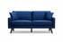 MZ-9044V Sofa, Blue, Velvet, Angled Brown Legs