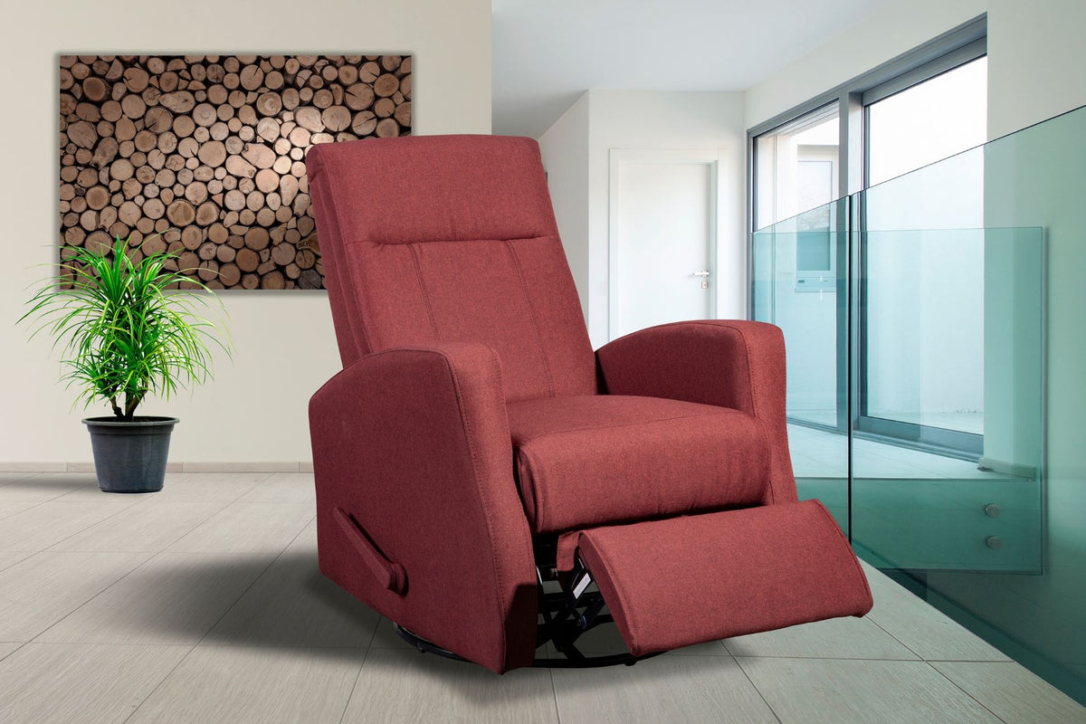 Red Swivel Glider Recliner MZ-9807N RED