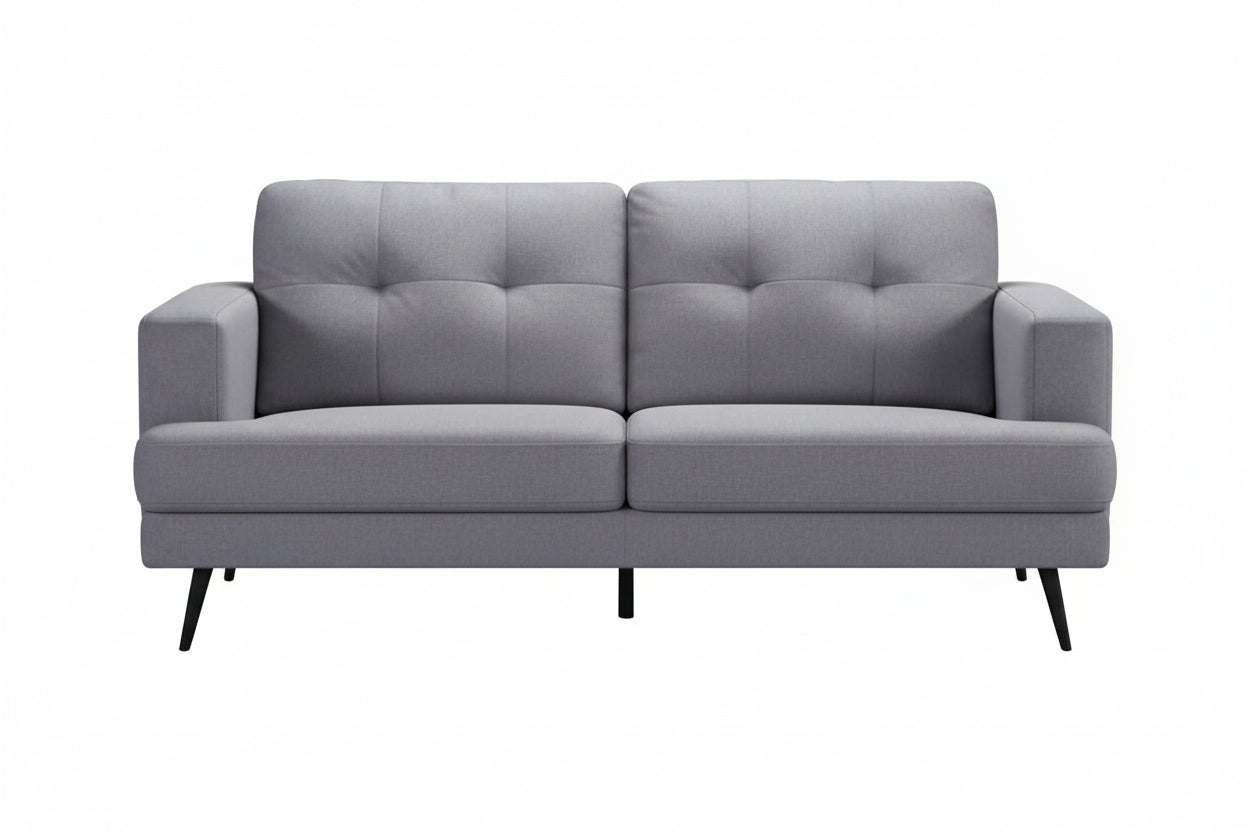 MZ "BARBARA" Loveseat, Grey, Fabric