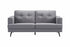 MZ "BARBARA" Loveseat, Grey, Fabric