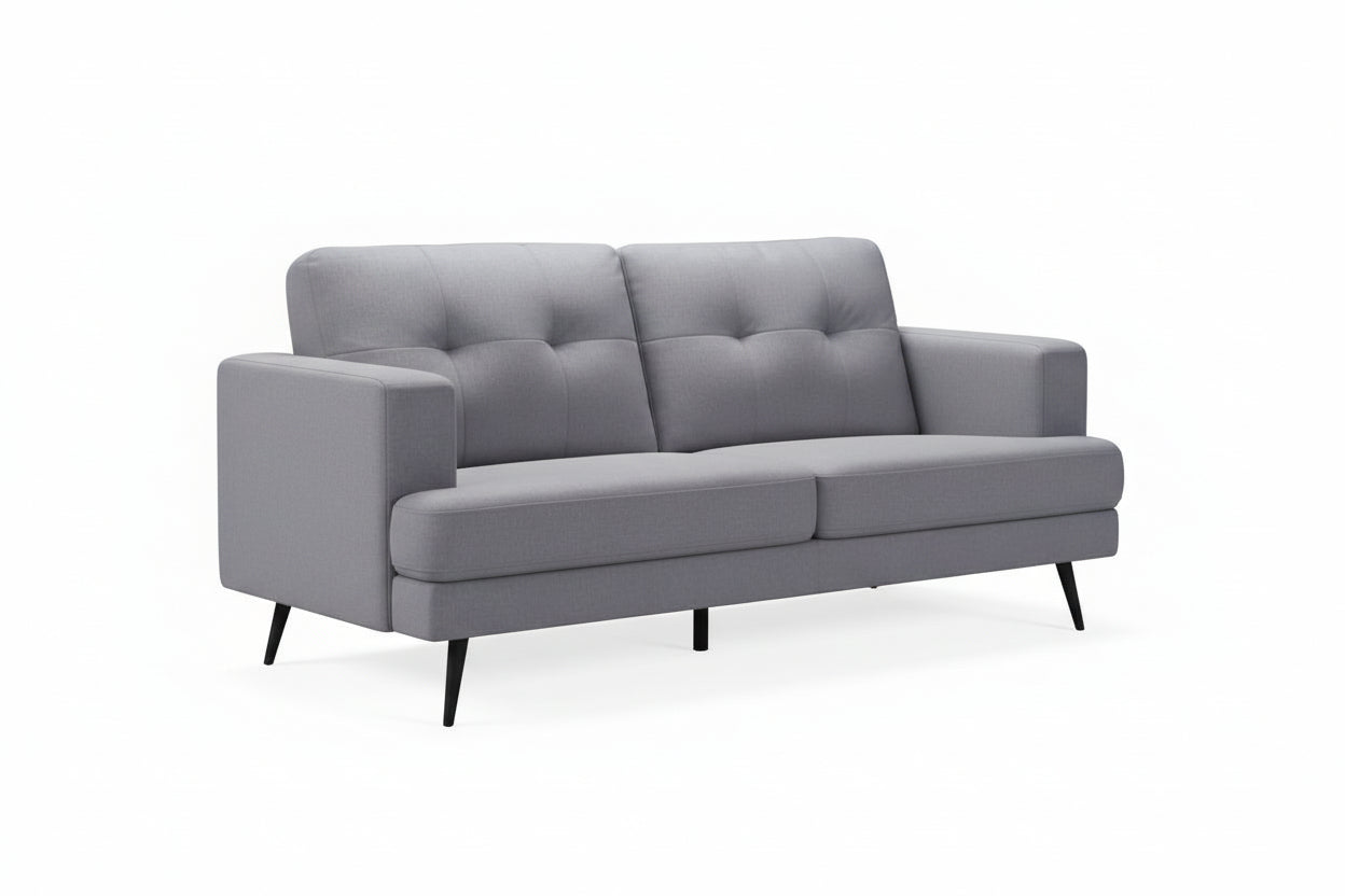 MZ "BARBARA" Loveseat, Grey, Fabric