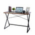 JL-062WD Writing Desk, 45" Wide, Brown, Black Metal X Frame