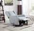 "770" Recliner, Swivel, Glider, Grey, Fabric, White Piping