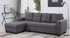 "RIA" Sectional Sofa, Grey, 102" Wide, Fabric, Left Facing Chaise