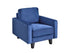 MZ-BORDEAUX Chair, Blue, Velvet, Black Legs