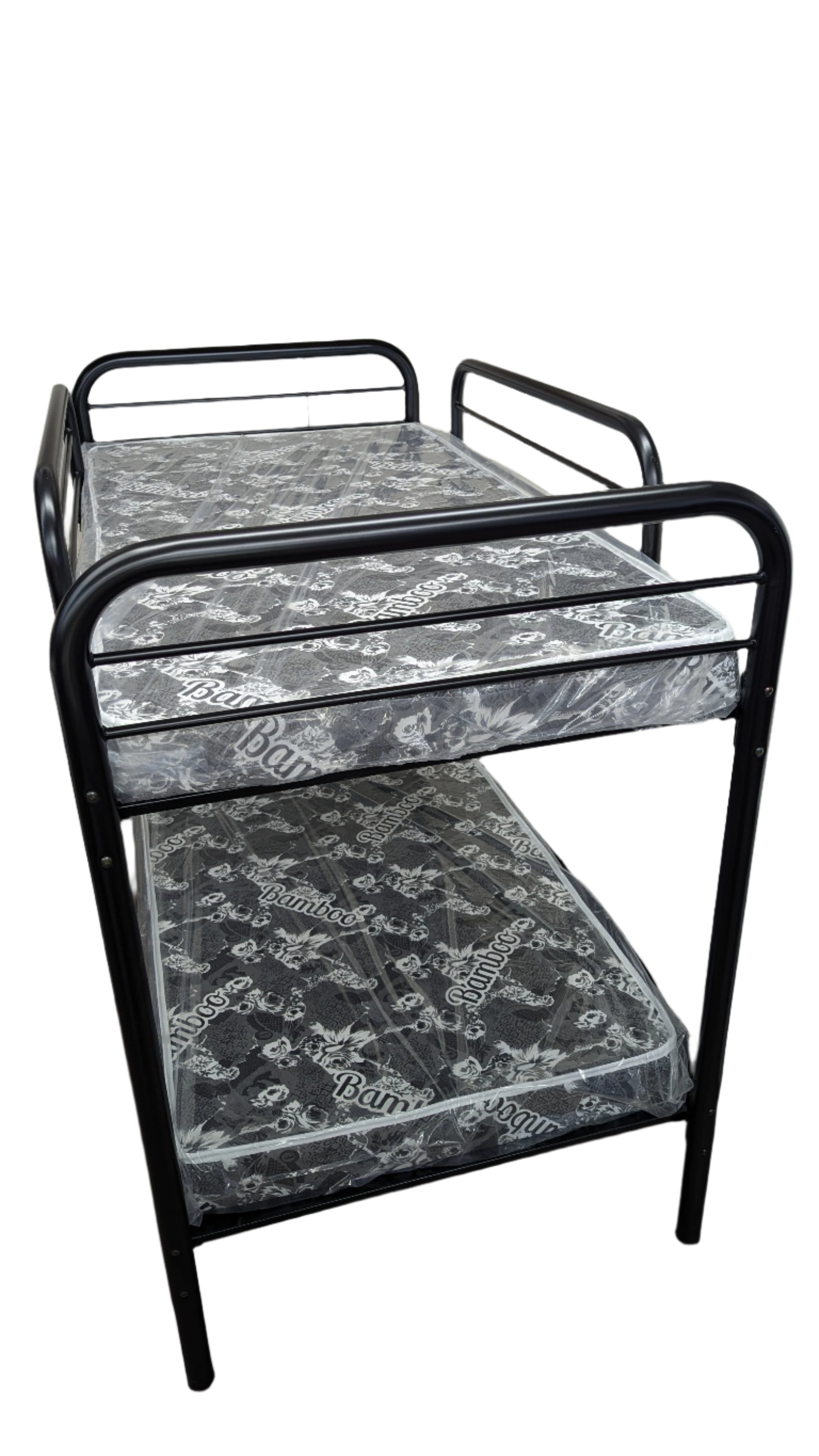 PF-465 Bunk Bed - EXTREMELY DURABLE, Black Metal , Single/Single or Double/Single, Made in Toronto