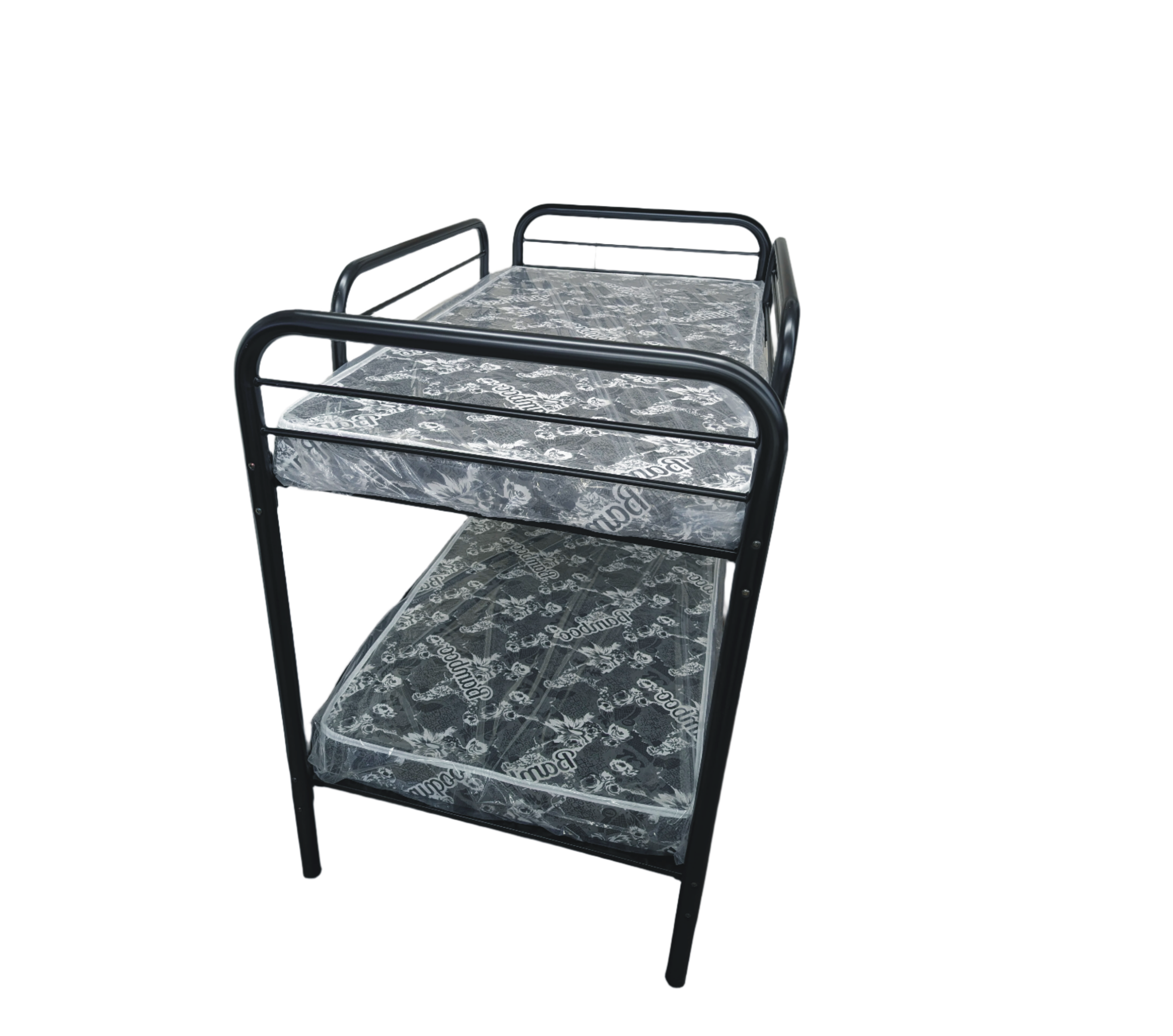 PF-465 Bunk Bed - EXTREMELY DURABLE, Black Metal , Single/Single or Double/Single, Made in Toronto