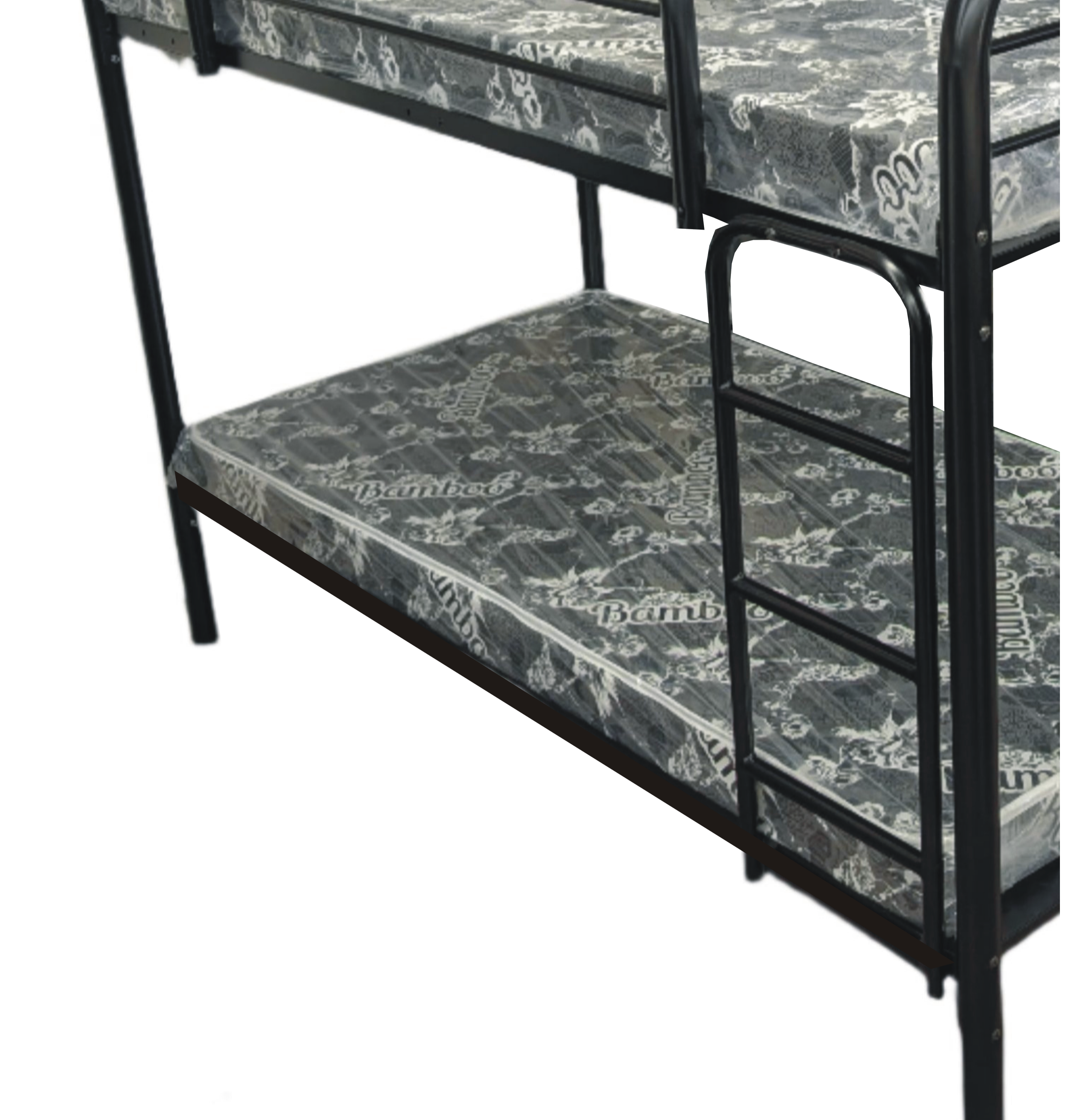 PF-465 Bunk Bed - EXTREMELY DURABLE, Black Metal , Single/Single or Double/Single, Made in Toronto