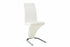 T-1448 | C-1786 Dining Set, 7 Pc, 63" Table + 6 Chairs, Chrome + Glass Table, "Z" Chrome + White Chairs