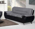 "FELIX" Black + Grey, Sofa, Love Seat or Chair, Black, Faux Leather, Chrome Legs