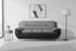 BOL "FELIX" Sofa, Black + Grey, Faux Leather, Chrome Legs