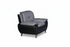 BOL "FELIX" Armchair, Black and Grey, Faux Leather, Chrome Legs