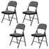 JL Folding Chair, Grey, Padded, Folding Chair, Grey, Metal Frame