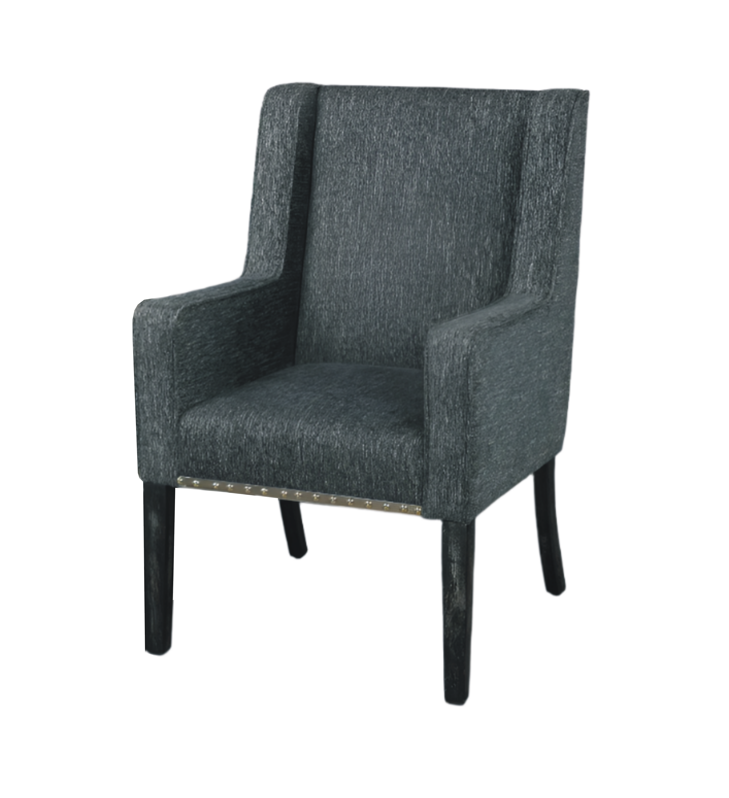 TUS-420 Accent Chair, Linen Fabric, Dark Grey