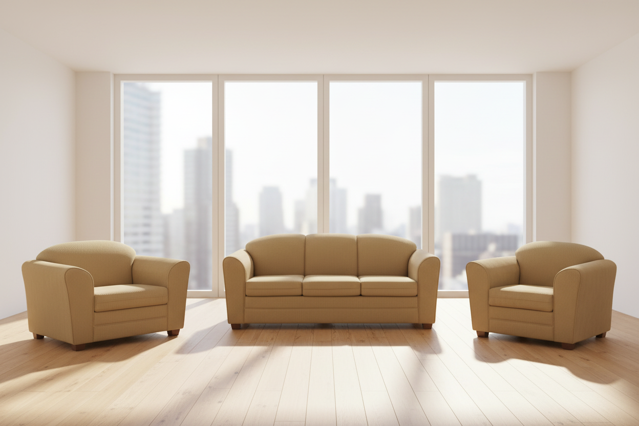 REL 1212 Sofa Set, 3Pc, Many Colour and Fabric Choices, Canadian Made