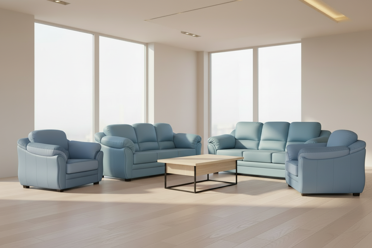 REL 2007 Sofa Set, 3Pc, Many Colour and Fabric Choices, Canadian Made, Puffy Arms