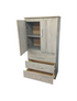 NB-169 Short Wardrobe / Armoire 3 Drawers + 2 Doors - Available in various Colours