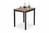 T-1025 Dining Table, 32" Brown Top, Black Metal Frame