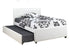 IF-124 Bed, White, Faux Leather, Including Trundle