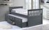 Captain's Bed Single/ Single W/Trundle & Drawers, Grey  IF-314