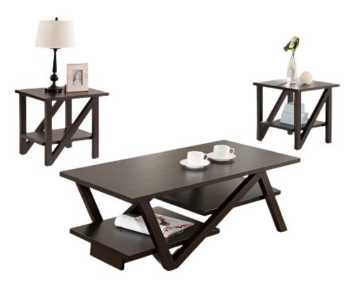 IF-3500 - 3Pc Coffee Table Set in Espresso Wood