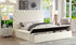 IF-5792 Bed, White, Velvet, 3 Storage Benches, Deep Tufting, Queen, King