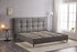 IF-5940 Bed, Grey, Fabric, Tufted Headboard, Queen, King