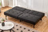 IF-8091 Click Klack, Black, Futon, Faux Leather, Black Legs, Folding Drinks Holder