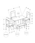 MN-211027    Dining Set, 5pcs Set, 40" Rectangular, Small, Kitchen, Black Metal, Contemporary, Modern