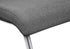 MN-261061    Dining Chair, Set Of 2, Side, Upholstered, Kitchen, Dining Room, 39" Height, Grey Fabric, Chrome Metal, Contemporary, Modern