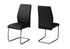 MN-R321076    Dining Chair, Set Of 2, Side, Pu Leather-Look, Upholstered, Metal Legs, Kitchen, Dining Room, Faux Leather, Metal Legs, Black, Chrome, Contemporary, Modern