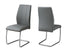 MN-R321077    Dining Chair, Set Of 2, Side, Pu Leather-Look, Upholstered, Metal Legs, Kitchen, Dining Room, Faux Leather, Metal Legs, Grey, Chrome, Contemporary, Modern