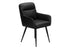 MN-Q481115    Dining Chair, 34" Height, Set Of 2, Upholstered, Side, Dining Room, Kitchen, Black Leather Look, Black Metal, Contemporary, Modern