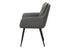 MN-481116    Dining Chair, 34" Height, Set Of 2, Upholstered, Side, Dining Room, Kitchen, Grey Leather Look, Black Metal, Contemporary, Modern