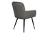 MN-481116    Dining Chair, 34" Height, Set Of 2, Upholstered, Side, Dining Room, Kitchen, Grey Leather Look, Black Metal, Contemporary, Modern