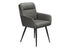 MN-481116    Dining Chair, 34" Height, Set Of 2, Upholstered, Side, Dining Room, Kitchen, Grey Leather Look, Black Metal, Contemporary, Modern