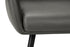 MN-481116    Dining Chair, 34" Height, Set Of 2, Upholstered, Side, Dining Room, Kitchen, Grey Leather Look, Black Metal, Contemporary, Modern