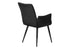 MN-A561125    Dining Chair, 36" Height, Set Of 2, Upholstered, Side, Dining Room, Kitchen, Black Leather Look, Black Metal, Contemporary, Modern