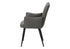 MN-A561126    Dining Chair, 36" Height, Set Of 2, Upholstered, Side, Dining Room, Kitchen, Grey Leather Look, Black Metal, Contemporary, Modern
