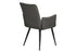 MN-A561126    Dining Chair, 36" Height, Set Of 2, Upholstered, Side, Dining Room, Kitchen, Grey Leather Look, Black Metal, Contemporary, Modern